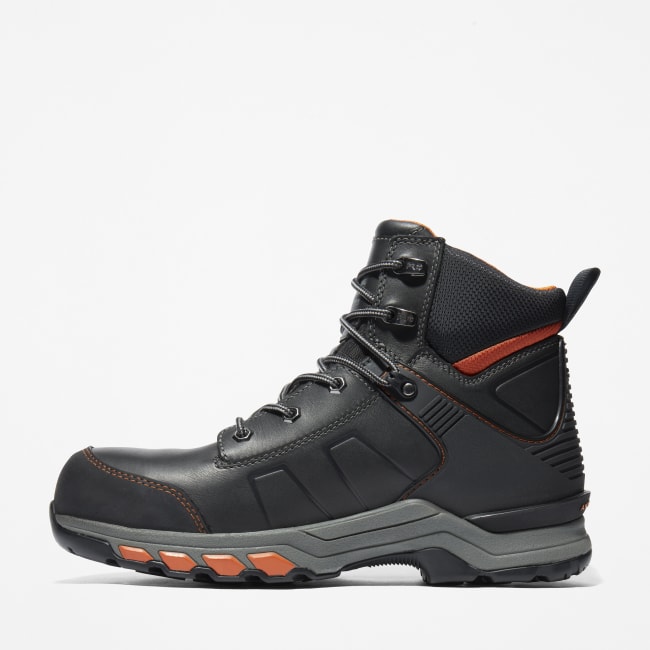 Timberland PRO® Hypercharge 6 Inch Composite Safety Toe Work Boot for Men in Black/Orange