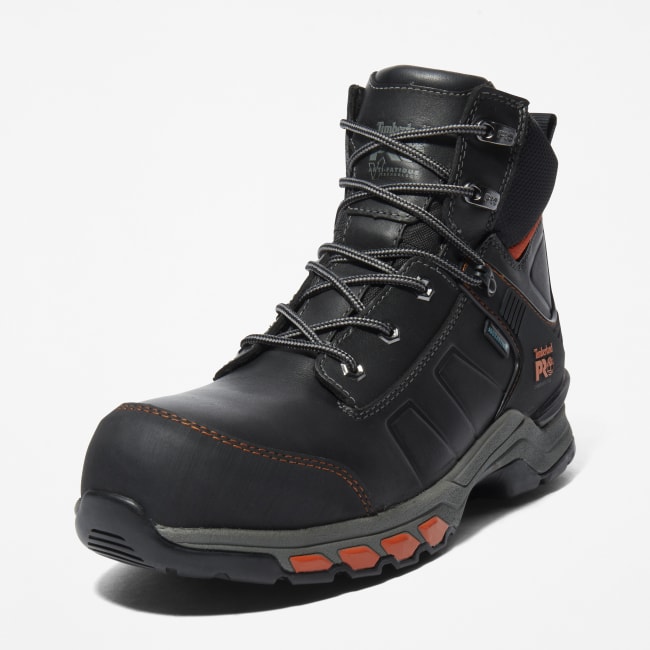 Timberland PRO® Hypercharge 6 Inch Composite Safety Toe Work Boot for Men in Black/Orange