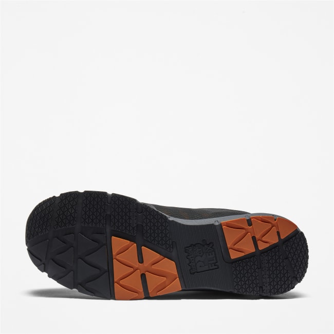Radius Alloy-Toe Work Shoe for Men in Black and Orange