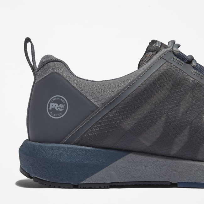 Radius Alloy-Toe Work Shoe for Men in Grey and Blue
