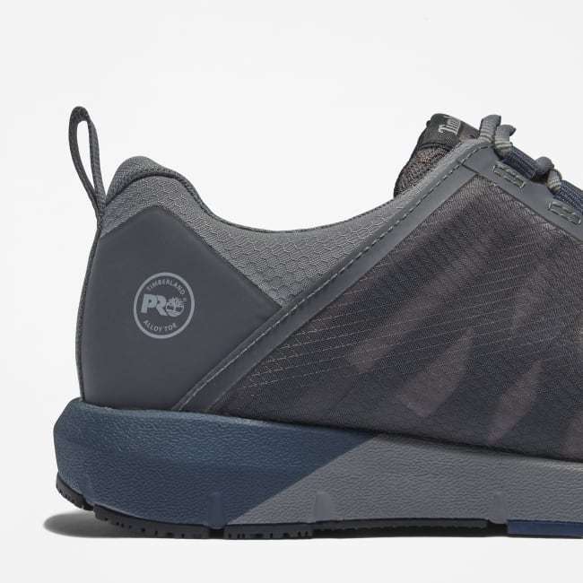 Radius Alloy-Toe Work Shoe for Men in Grey and Blue