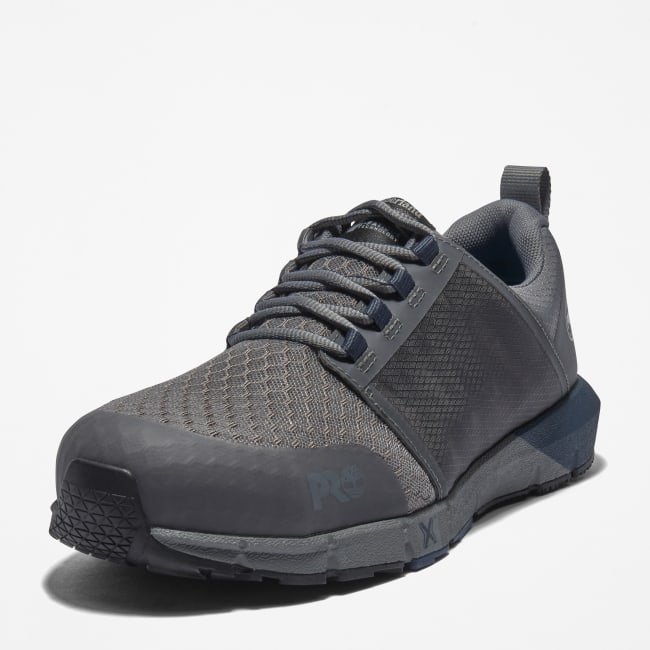 Radius Alloy-Toe Work Shoe for Men in Grey and Blue