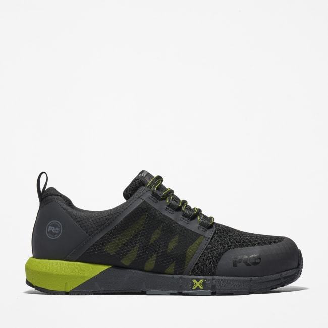 Radius Alloy-Toe Work Shoe for Men in Black and Green