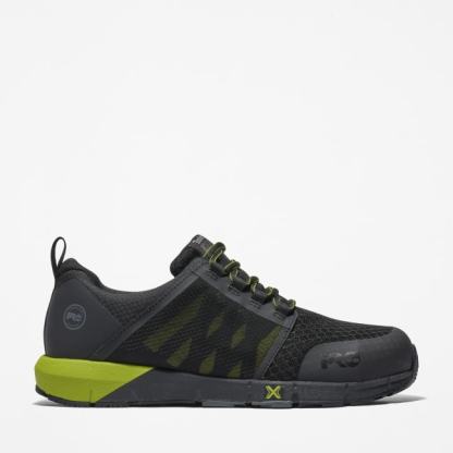 Radius Alloy-Toe Work Shoe for Men in Black and Green