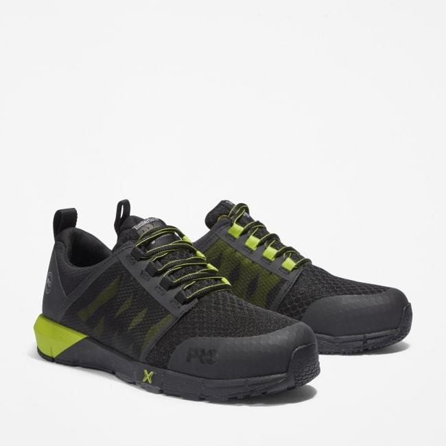 Radius Alloy-Toe Work Shoe for Men in Black and Green