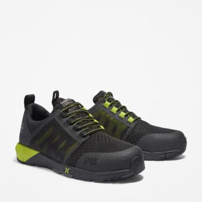Radius Alloy-Toe Work Shoe for Men in Black and Green