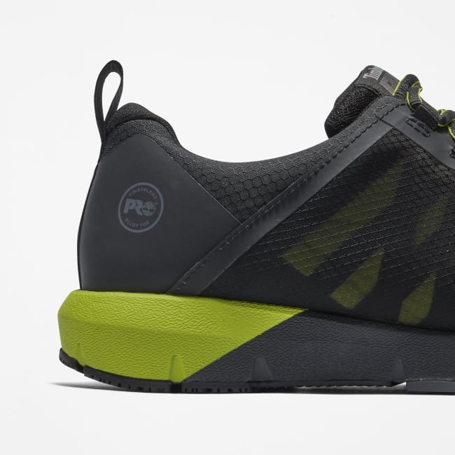 Radius Alloy-Toe Work Shoe for Men in Black and Green