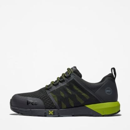 Radius Alloy-Toe Work Shoe for Men in Black and Green