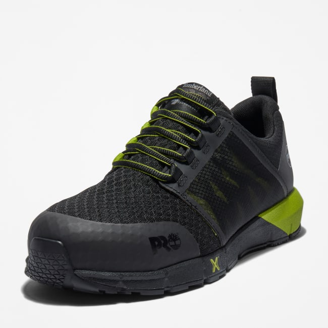 Radius Alloy-Toe Work Shoe for Men in Black and Green