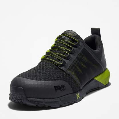 Radius Alloy-Toe Work Shoe for Men in Black and Green