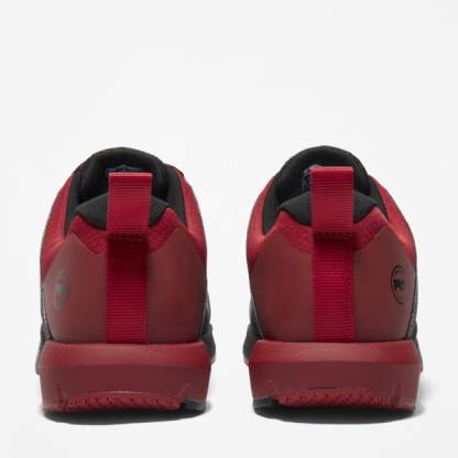 Radius Alloy-Toe Work Shoe for Men in Black and Red