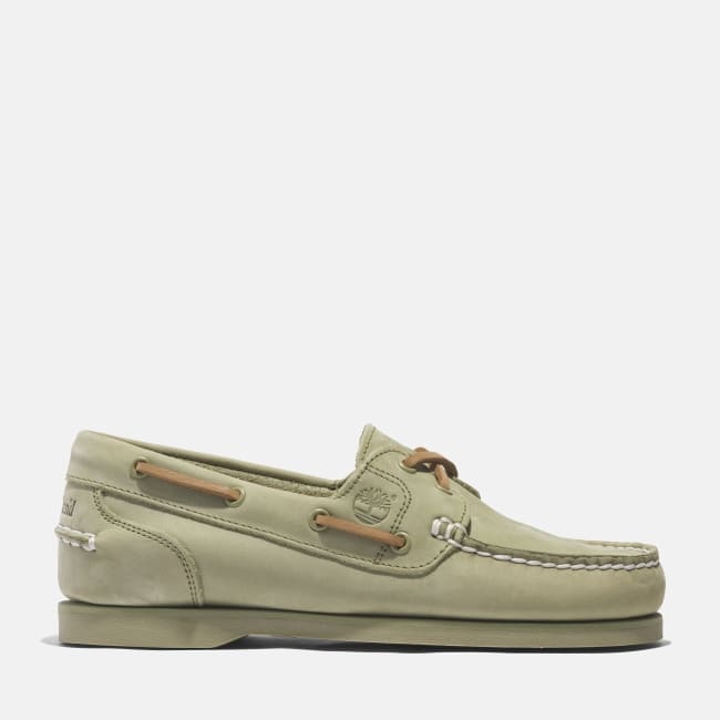 Classic Boat Shoe for Women in Light Green
