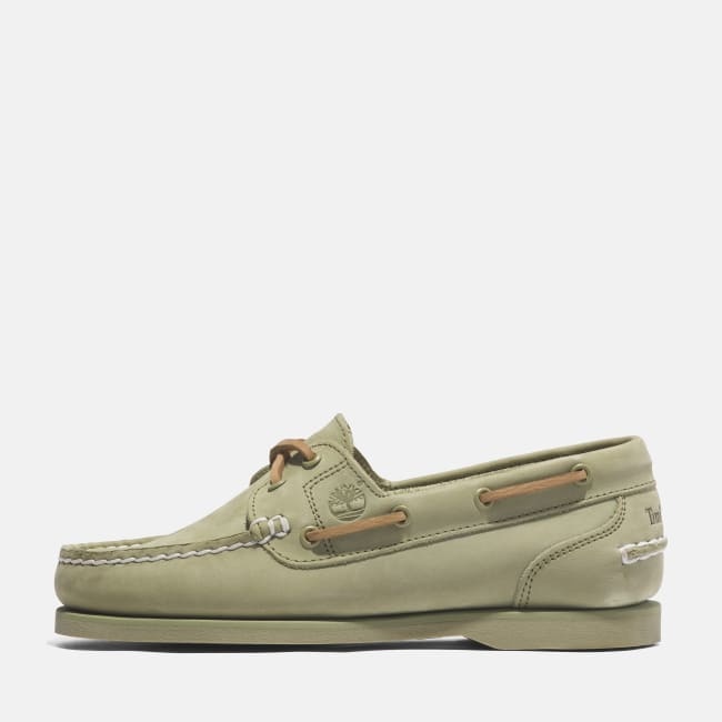 Classic Boat Shoe for Women in Light Green