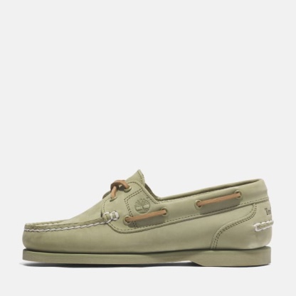 Classic Boat Shoe for Women in Light Green