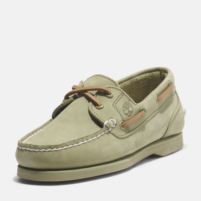 Classic Boat Shoe for Women in Light Green