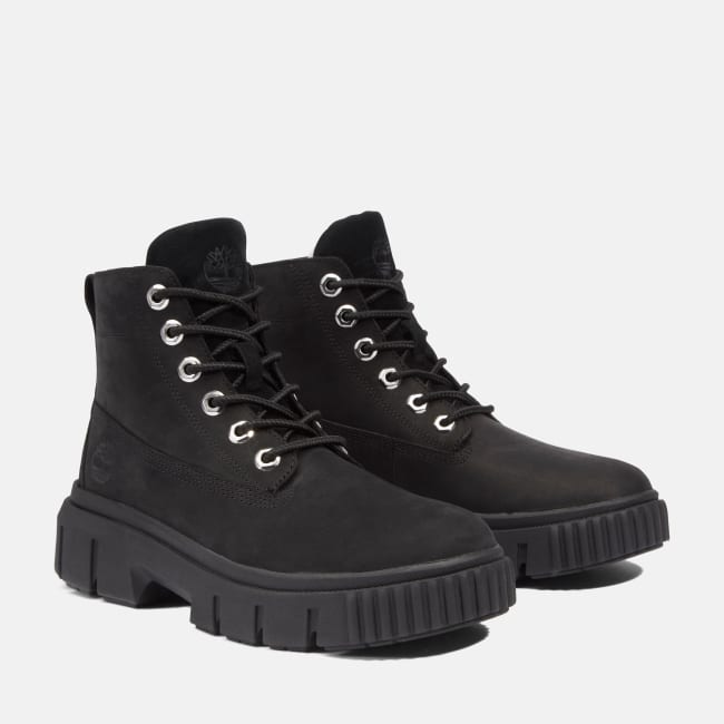 Field Mid Lace-Up Boot for Women in Black