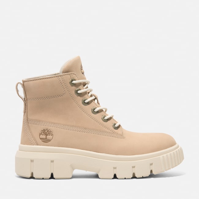 Field Mid Lace-Up Boot for Women in Beige