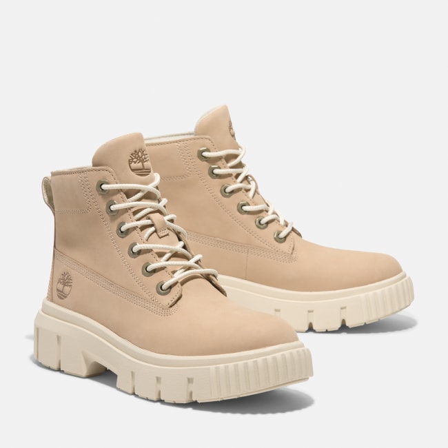 Field Mid Lace-Up Boot for Women in Beige