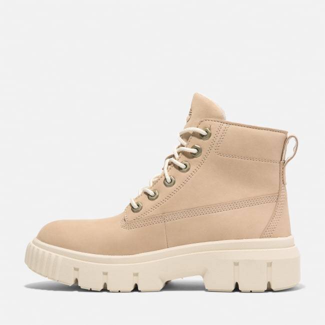 Field Mid Lace-Up Boot for Women in Beige