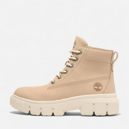 Field Mid Lace-Up Boot for Women in Beige