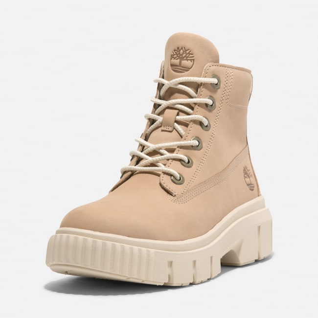 Field Mid Lace-Up Boot for Women in Beige