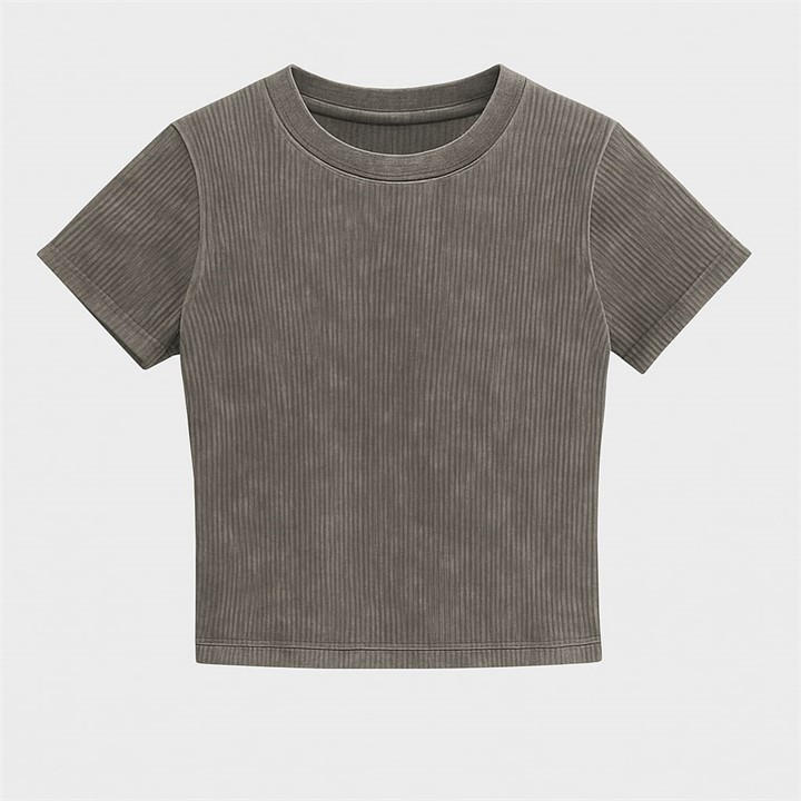 Acid Wash Cropped Tshirt
