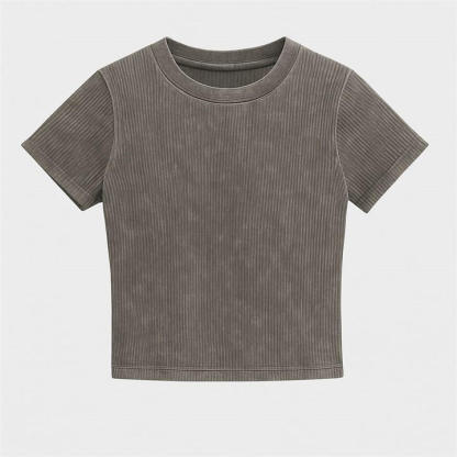 Acid Wash Cropped Tshirt