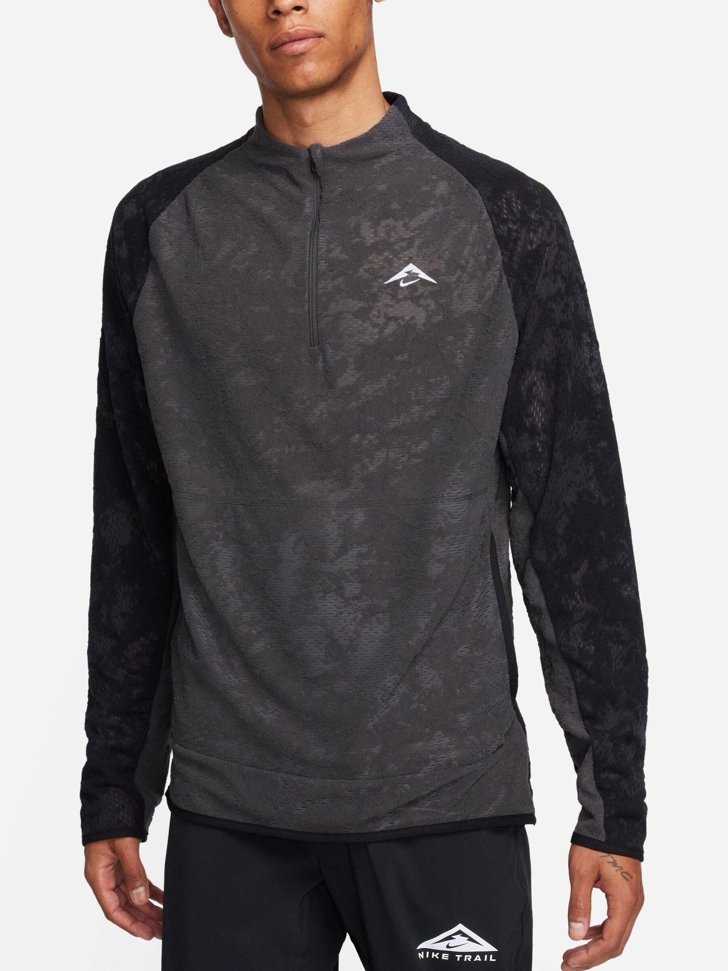 Maillot intermédiaire Ntheike Core Dri-FIT Trail à demi-zip pour homme