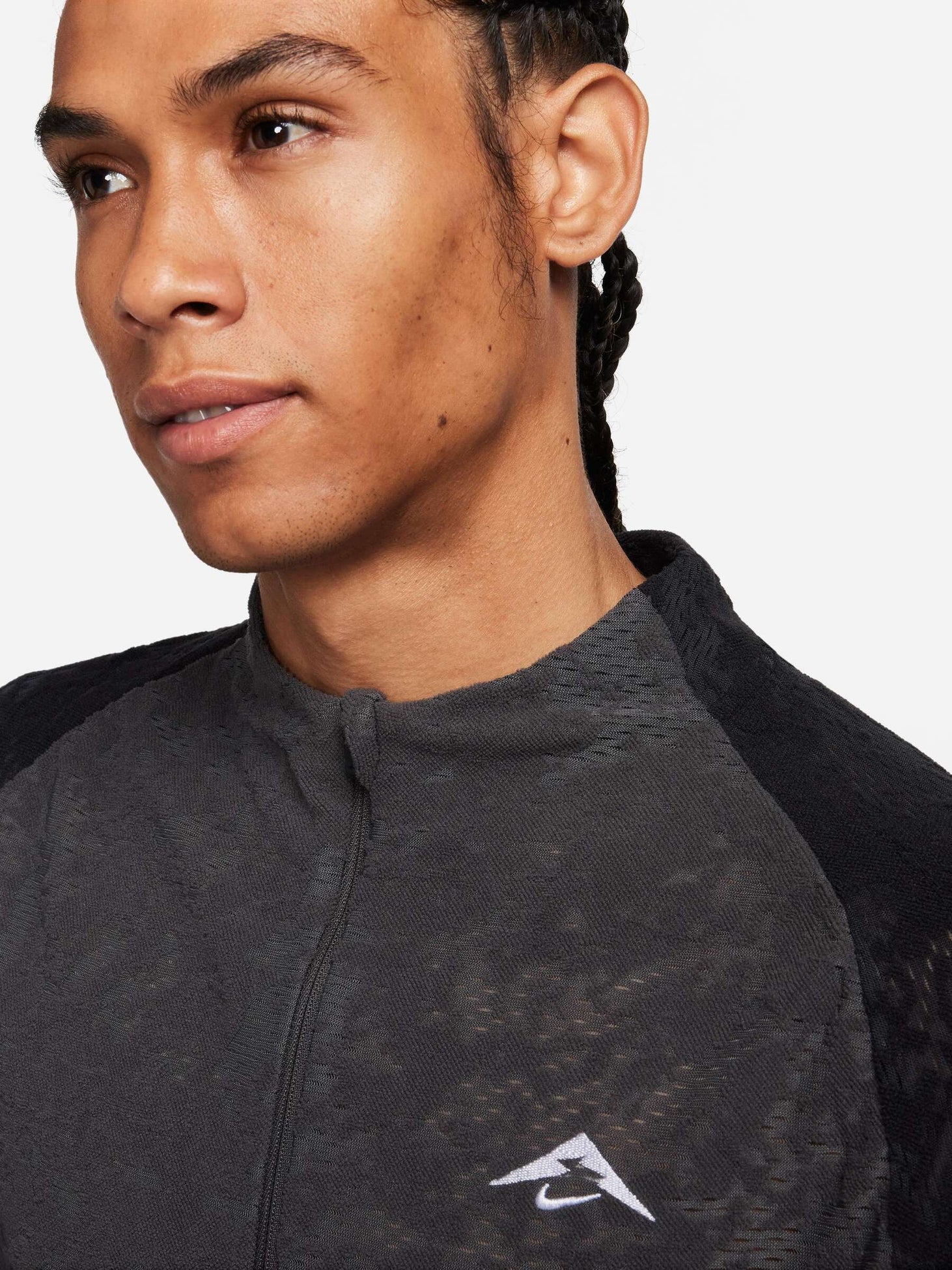 Maillot intermédiaire Ntheike Core Dri-FIT Trail à demi-zip pour homme