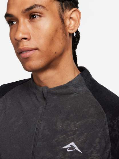 Maillot intermédiaire Ntheike Core Dri-FIT Trail à demi-zip pour homme