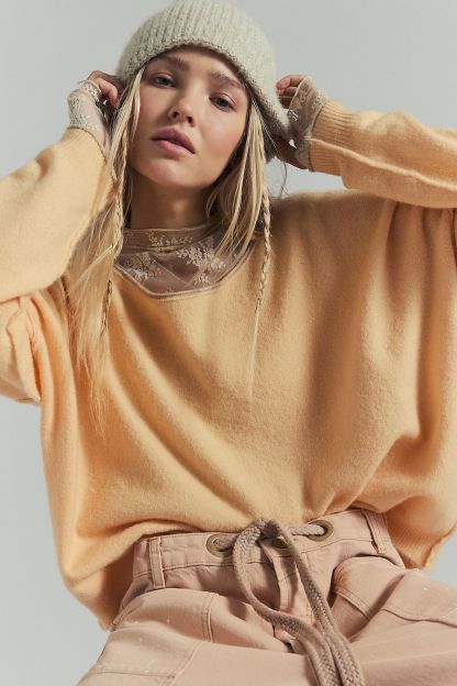 Soft Spun Pullover - Cream Blush