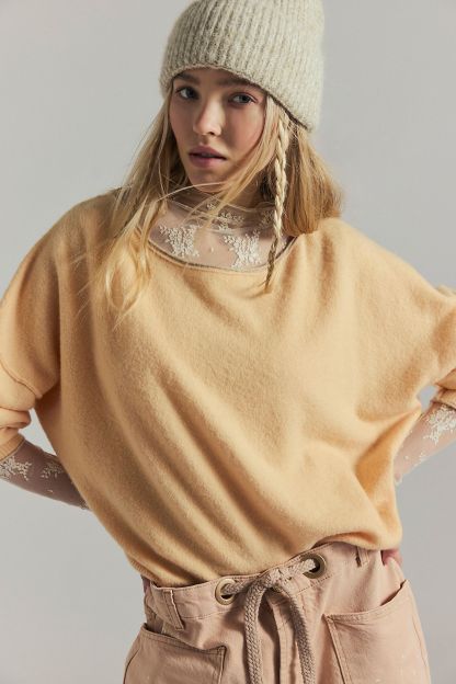 Soft Spun Pullover - Cream Blush