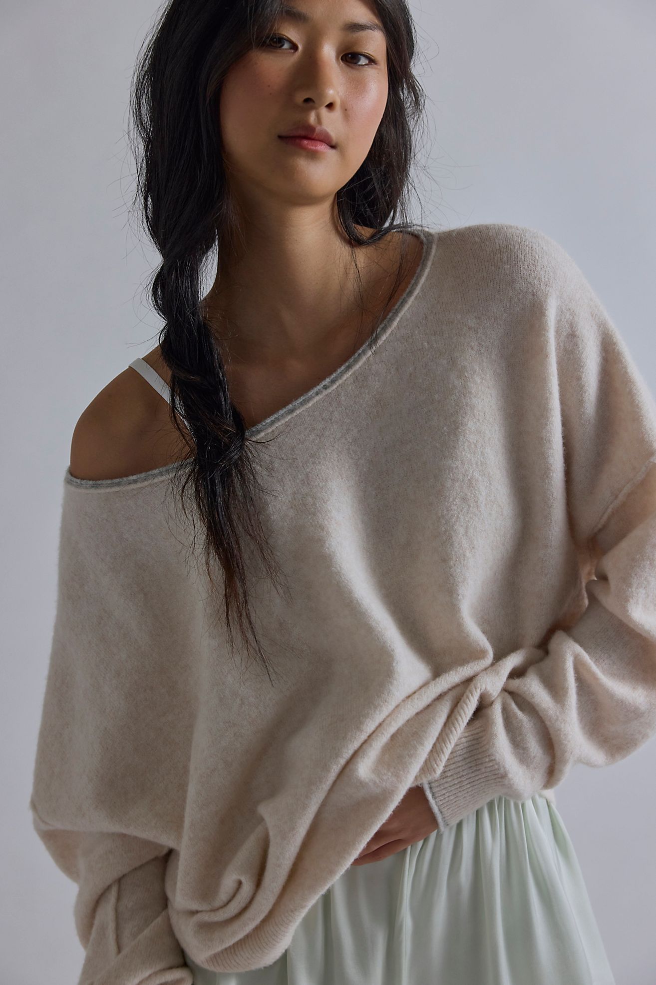 Soft Spun Pullover - Almond Milk Heather Combo