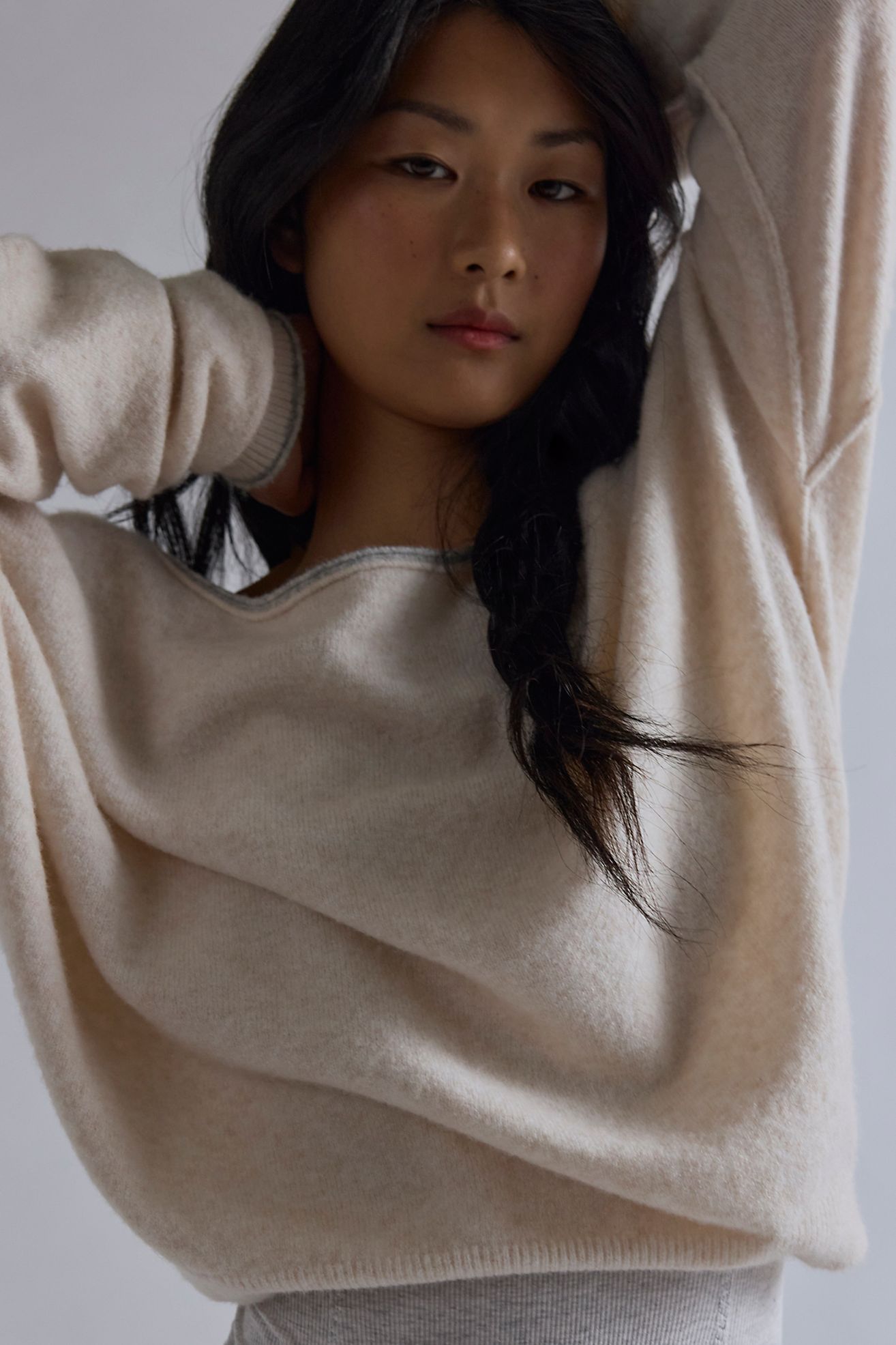 Soft Spun Pullover - Almond Milk Heather Combo