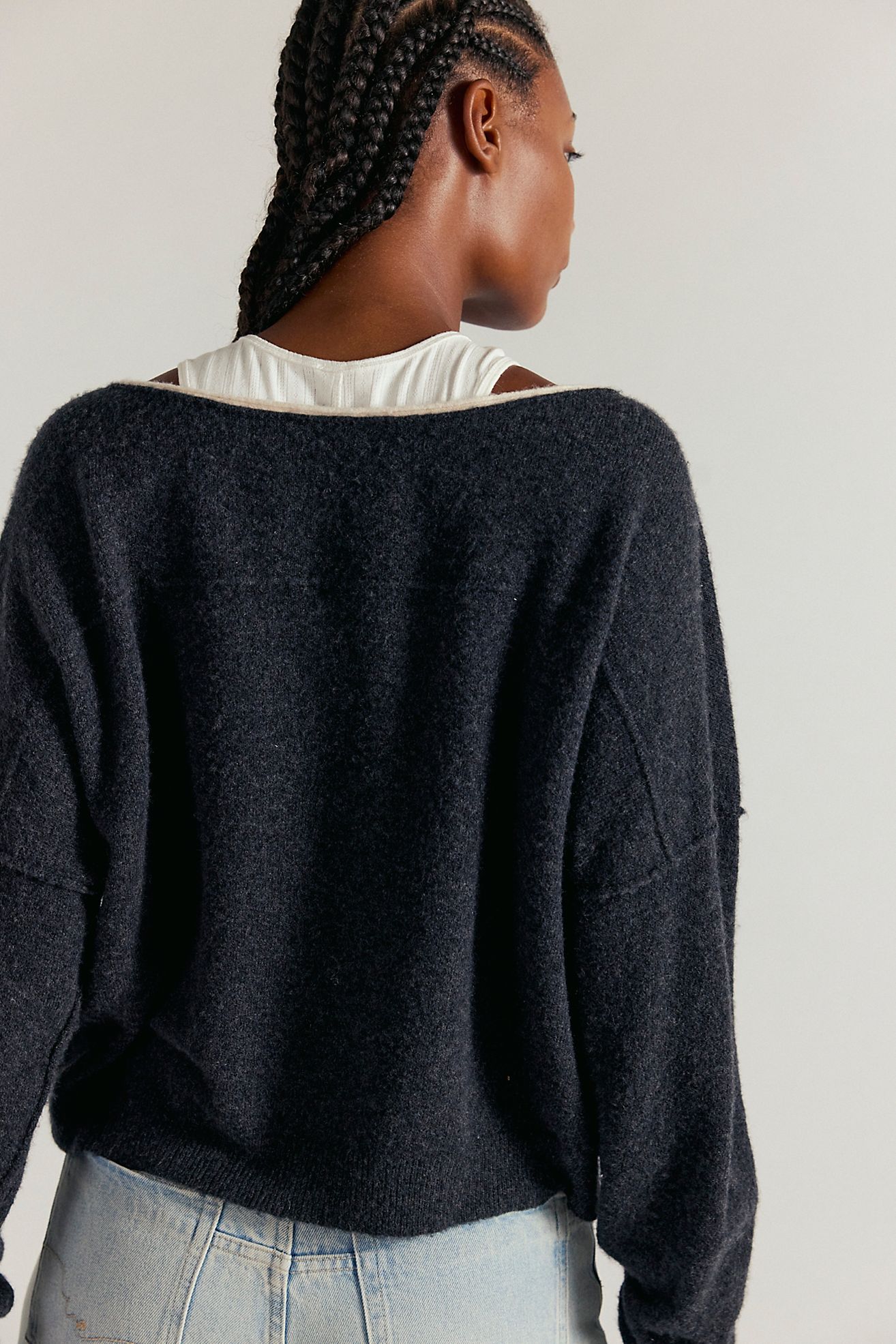 Soft Spun Pullover - Charcoal Heather Combo