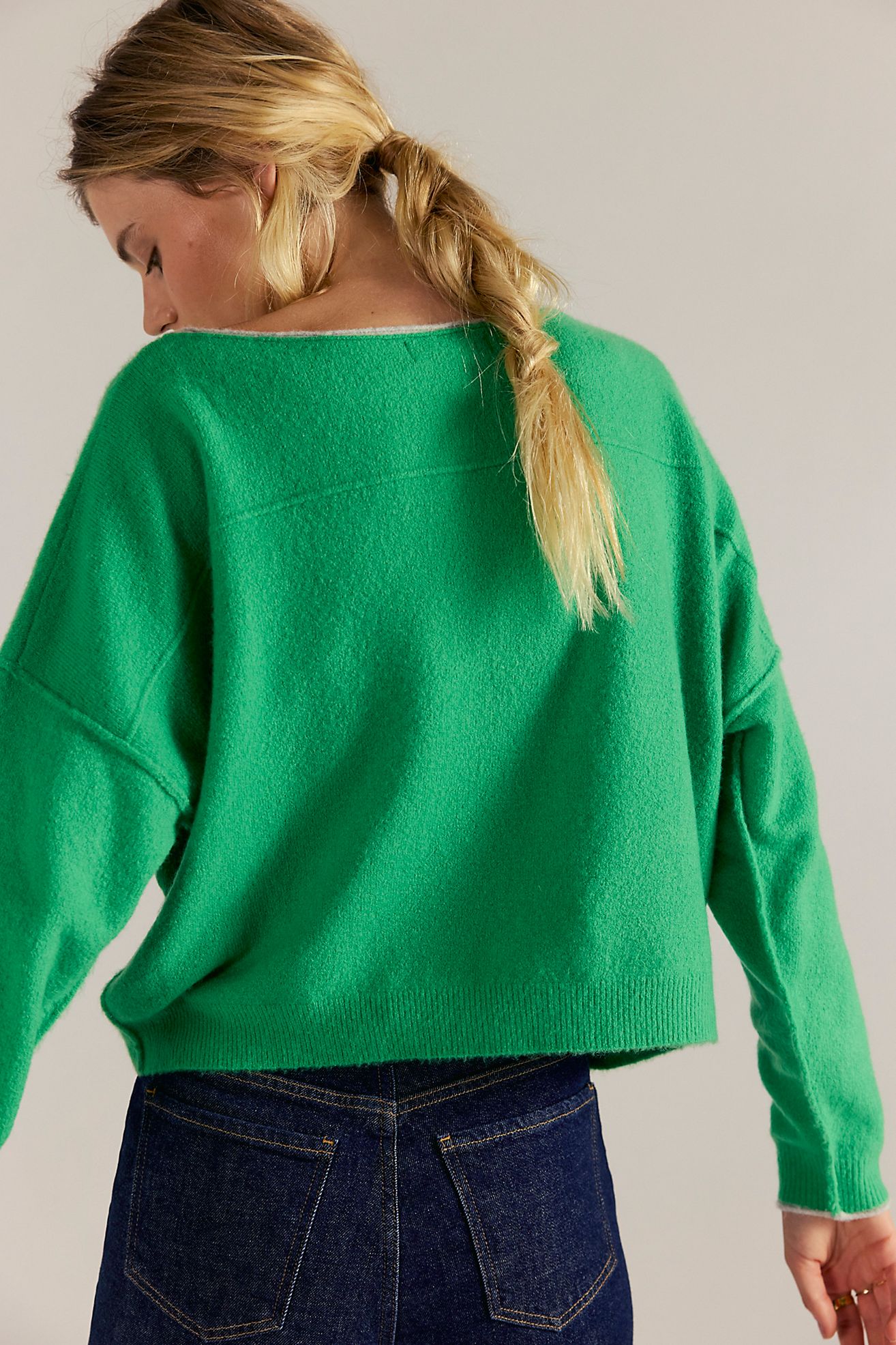 Soft Spun Pullover - Bright Green Combo