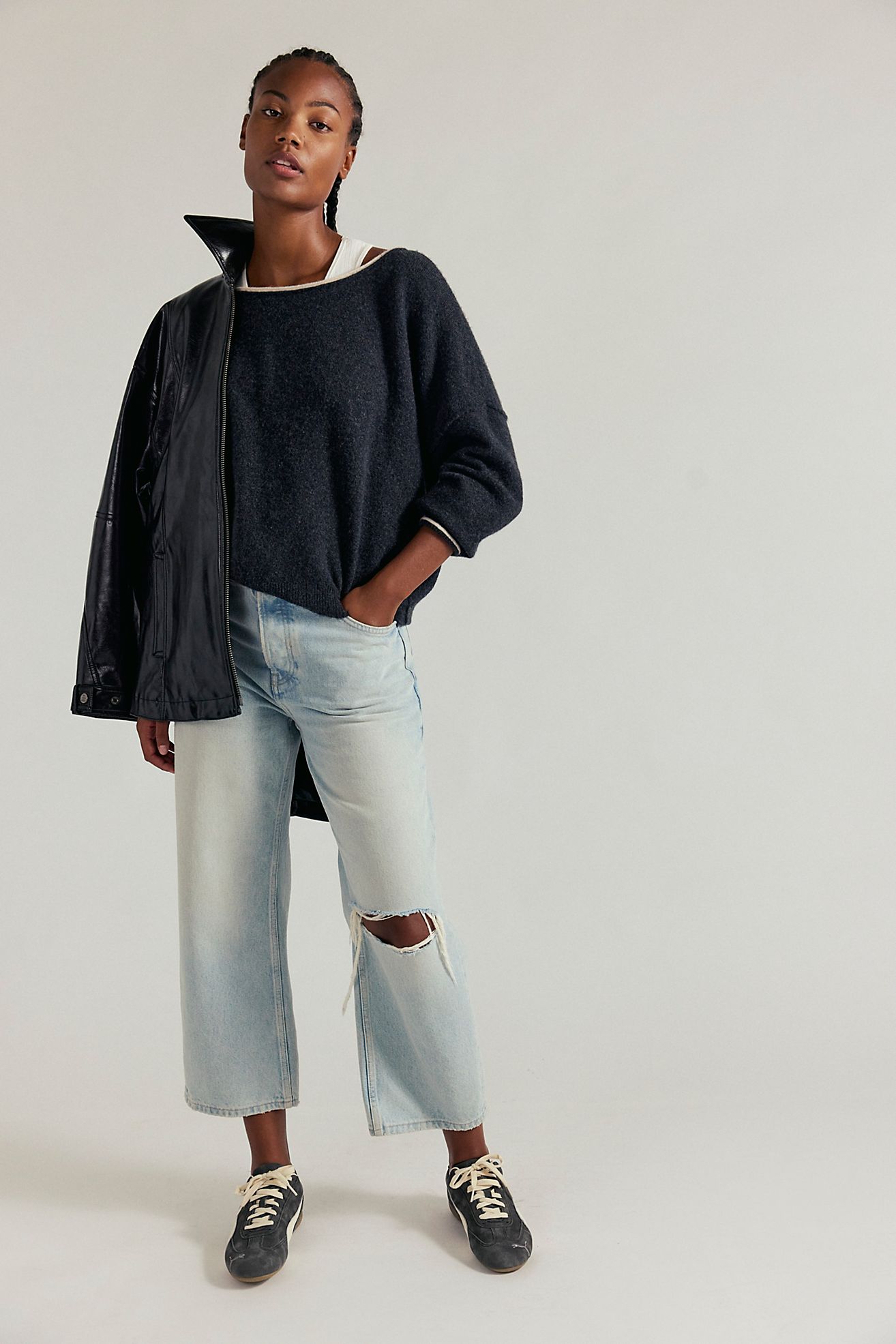 Soft Spun Pullover - Charcoal Heather Combo