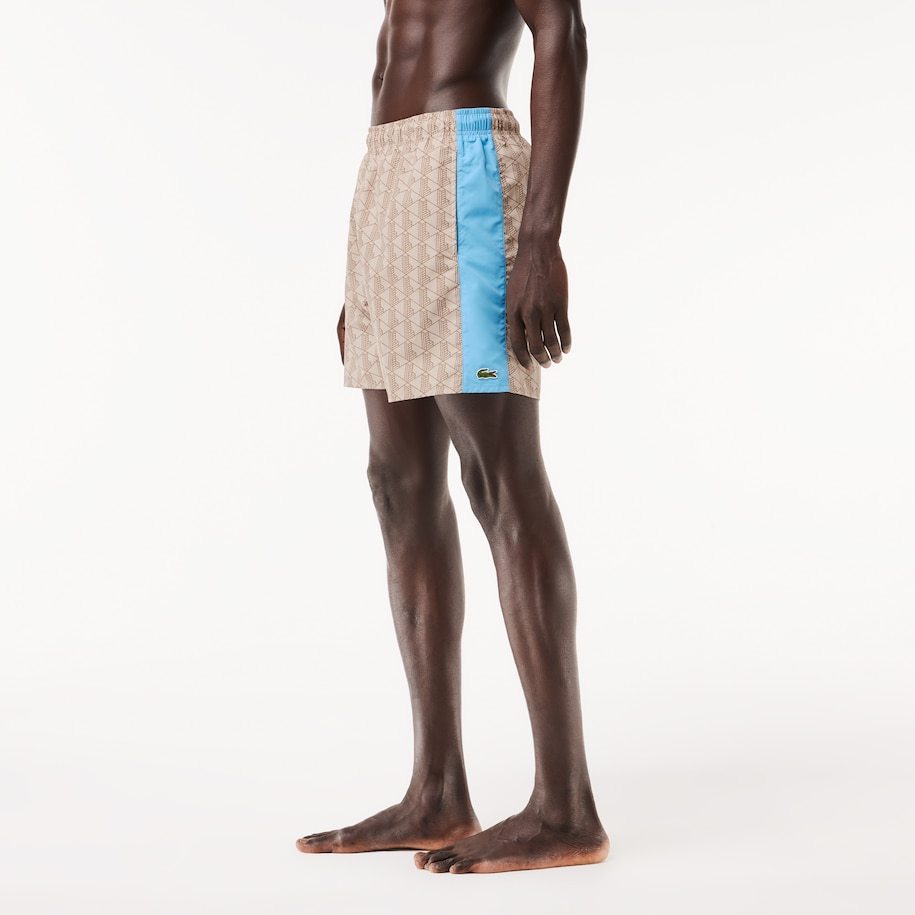 SHORT DE BAIN MI-LONG IMPRIMÉ MONOGRAMME