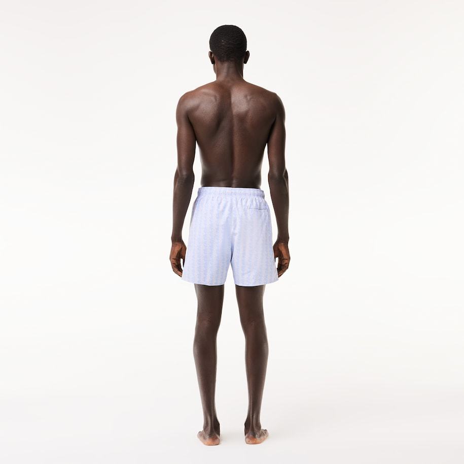 SHORT DE BAIN MI-LONG IMPRIMÉ MONOGRAMME