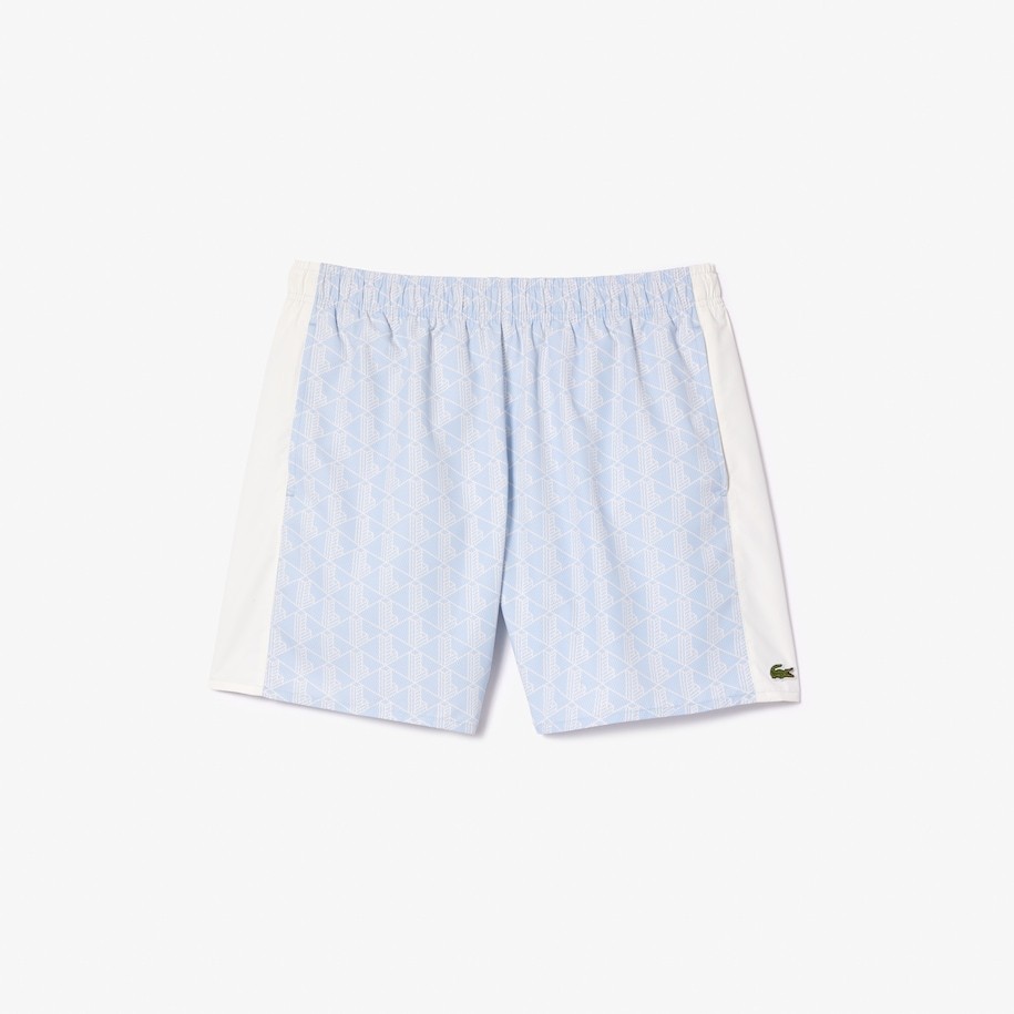 SHORT DE BAIN MI-LONG IMPRIMÉ MONOGRAMME