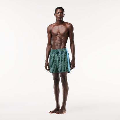 SHORT DE BAIN MI-LONG IMPRIMÉ MONOGRAMME