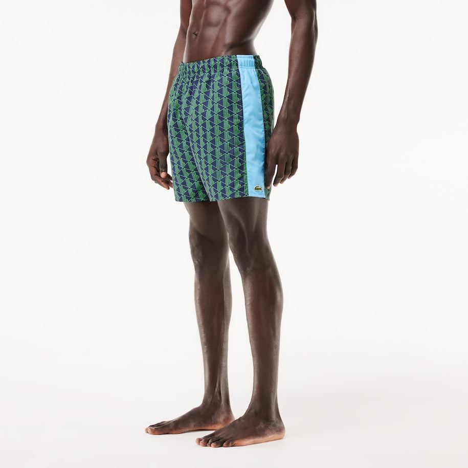 SHORT DE BAIN MI-LONG IMPRIMÉ MONOGRAMME
