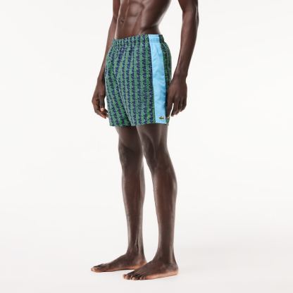 SHORT DE BAIN MI-LONG IMPRIMÉ MONOGRAMME