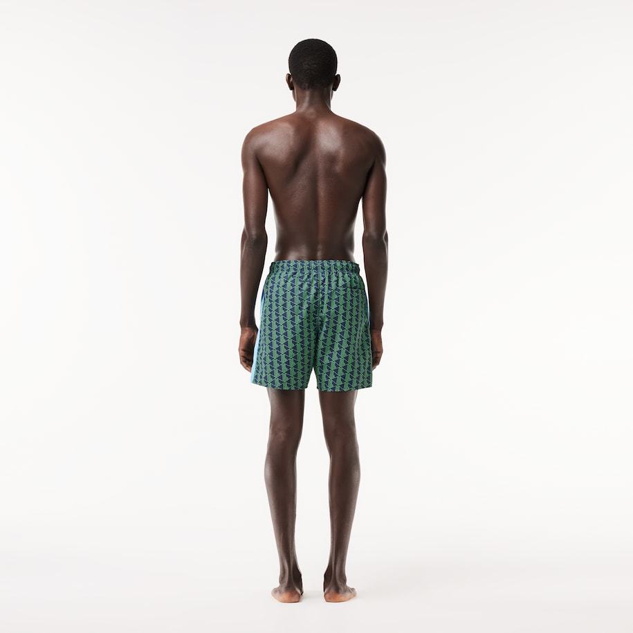 SHORT DE BAIN MI-LONG IMPRIMÉ MONOGRAMME