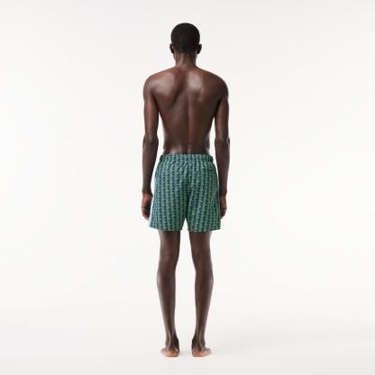 SHORT DE BAIN MI-LONG IMPRIMÉ MONOGRAMME