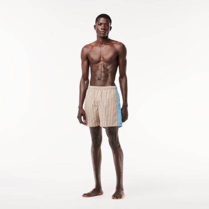 SHORT DE BAIN MI-LONG IMPRIMÉ MONOGRAMME