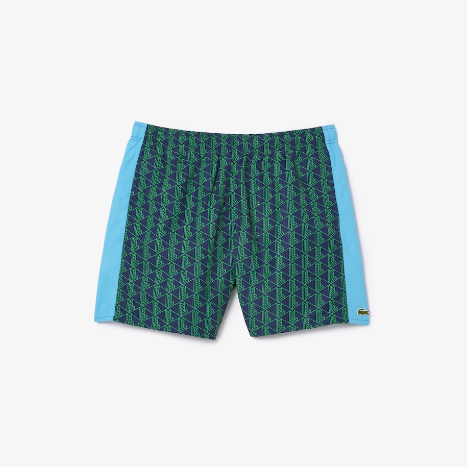 SHORT DE BAIN MI-LONG IMPRIMÉ MONOGRAMME