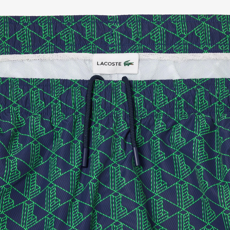 SHORT DE BAIN MI-LONG IMPRIMÉ MONOGRAMME