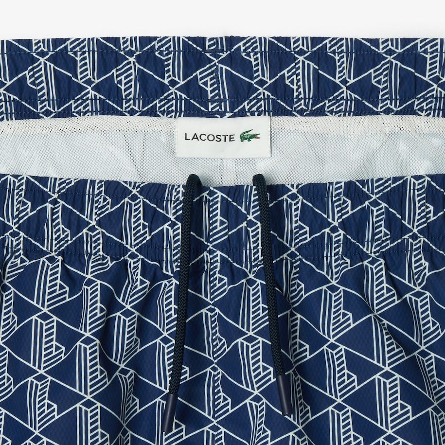 SHORT DE BAIN MI-LONG IMPRIMÉ MONOGRAMME