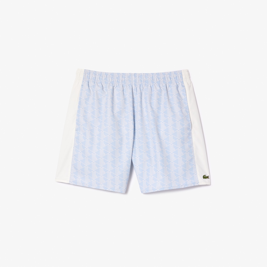 SHORT DE BAIN MI-LONG IMPRIMÉ MONOGRAMME